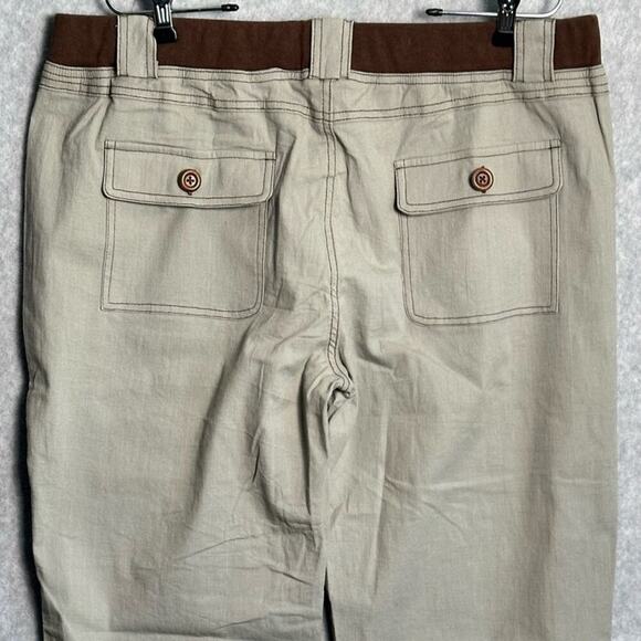 Flamingals NWT 3XL Linen Blend Pull On Bootcut Pants Elastic Waist Stretch - Picture 7 of 10